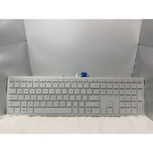 HP Keyboard Slim USB White with Numeric Keypad HSA-D004K Wired QWERTY Computer